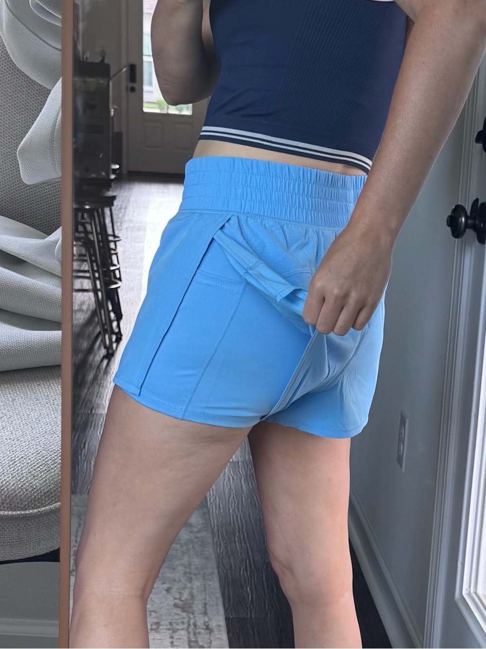 Cardinals Sports Team Light Blue Women's Active Running Gameday Shorts - Picture 15 of 16